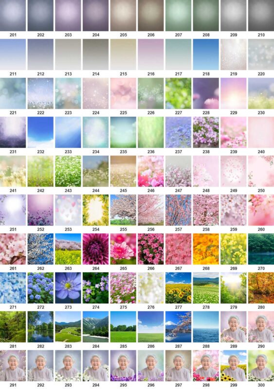 100種類の遺影背景